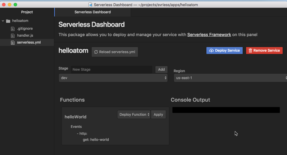 Serverless Dashboard