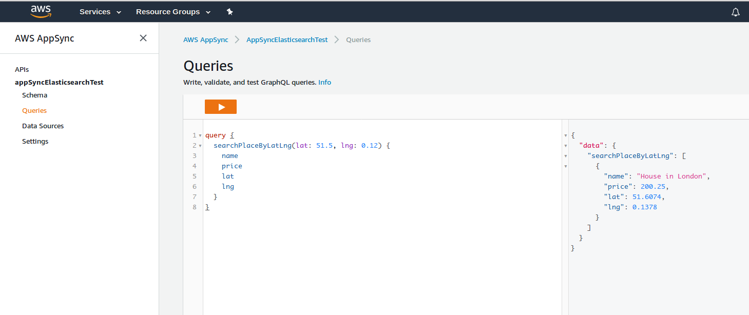 London GraphQL LatLng Query